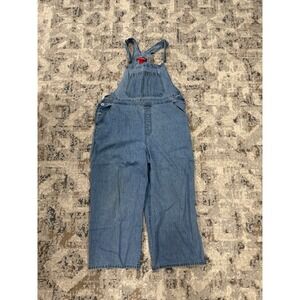Vintage Y2K Womens Gloria Vanderbilt Wide Leg Overalls Carpenter L Stained